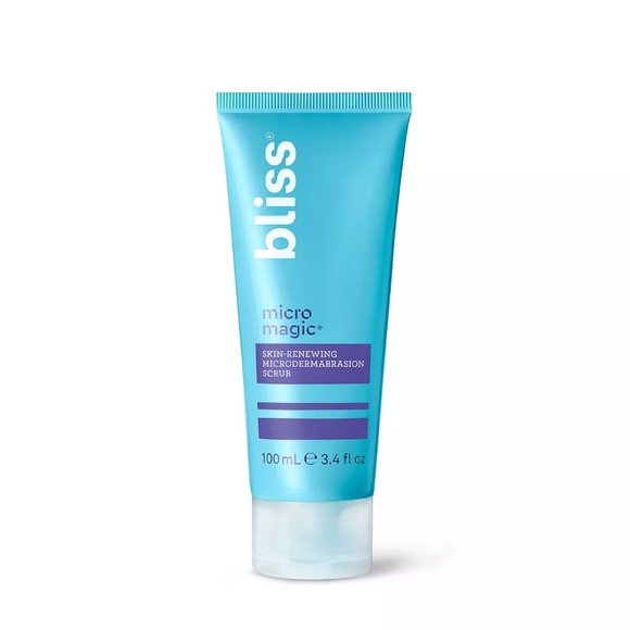 Bliss micro magic skin renewing scrub tightens pores brightens skin cruelty free - Picture 1 of 7